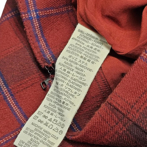 Free People  Tessa Plaid Mini Skirt Size 4 Aysymmetrical Red Lined - Picture 8 of 8